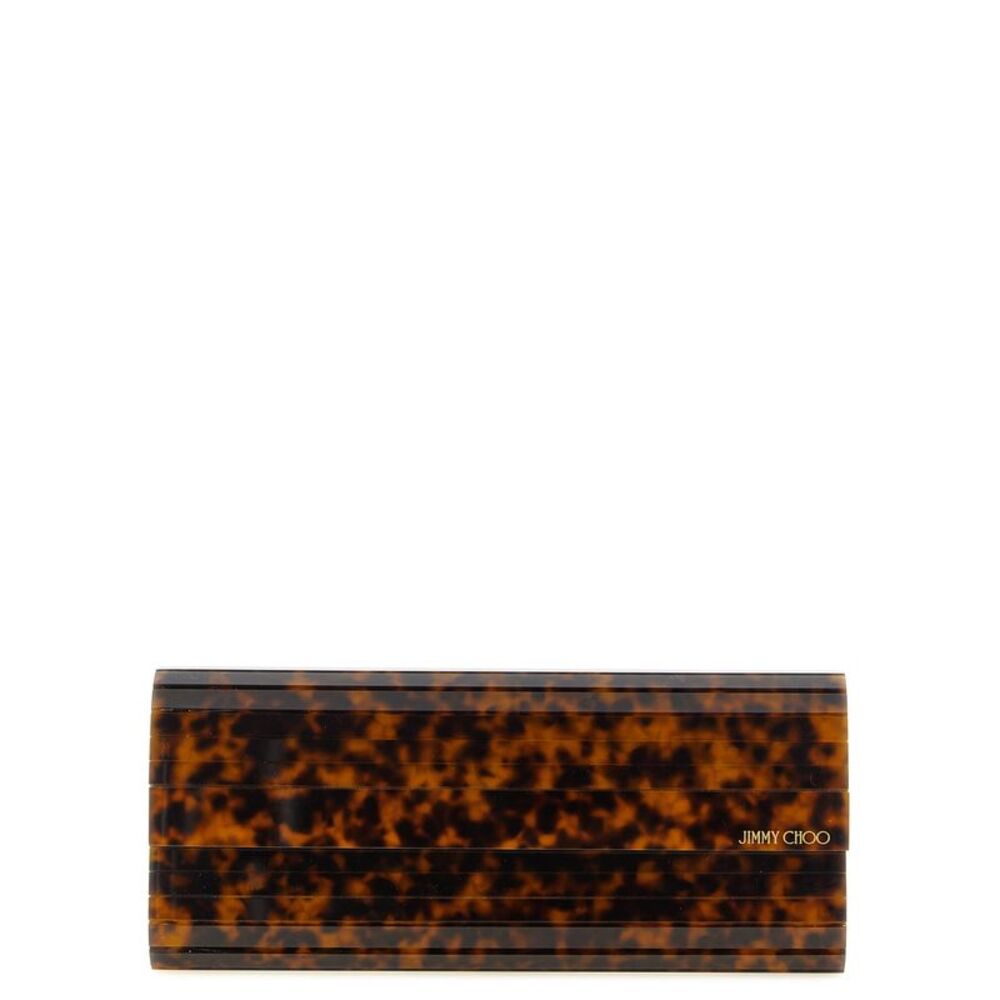 Jimmy Choo Beige Polyester Clutch Women's Bag